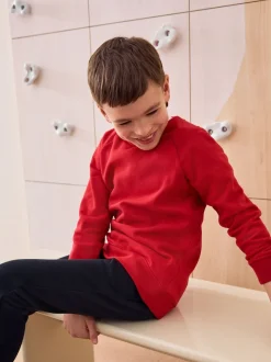 Red Crew Neck School Sweater (3-17yrs)