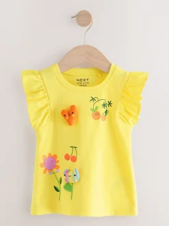 Red Flower Vest Tops 4 Pack (3mths-7yrs)