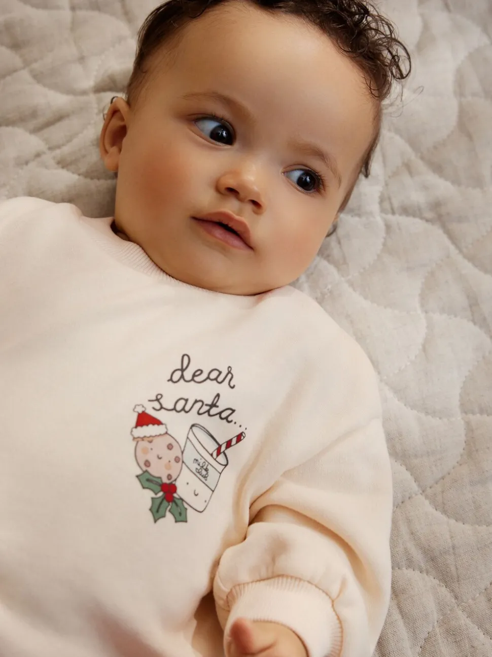 Red Graphic Print Christmas Sweat and Joggers Baby Set (0mths-2yrs)