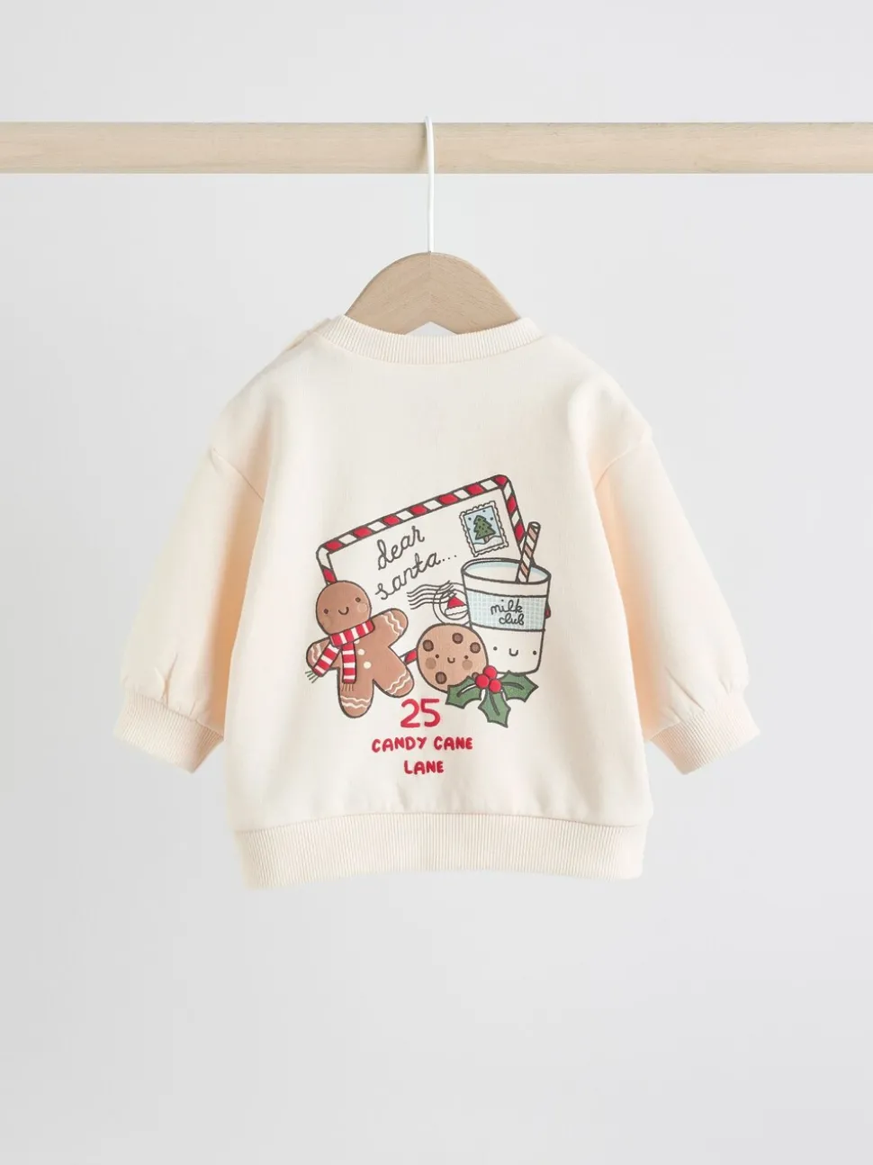 Red Graphic Print Christmas Sweat and Joggers Baby Set (0mths-2yrs)