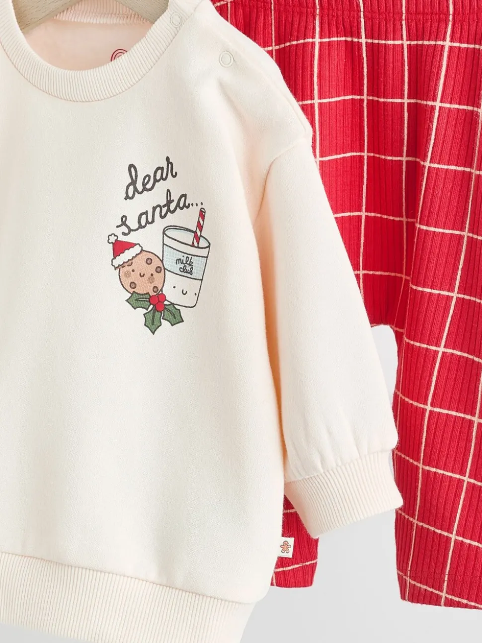 Red Graphic Print Christmas Sweat and Joggers Baby Set (0mths-2yrs)