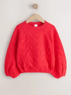 Red Heart Quilted Sweatshirt (3-16yrs)