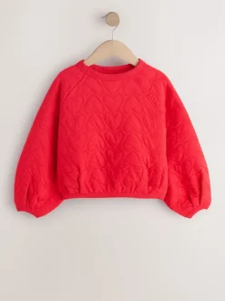 Red Heart Quilted Sweatshirt (3-16yrs)