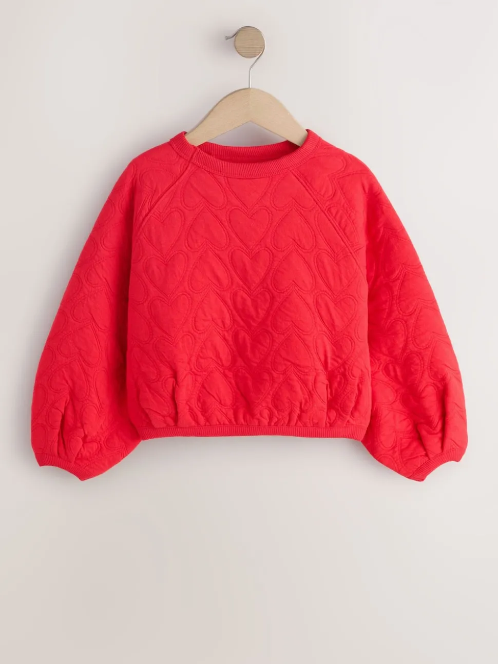 Red Heart Quilted Sweatshirt (3-16yrs)
