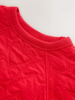 Red Heart Quilted Sweatshirt (3-16yrs)