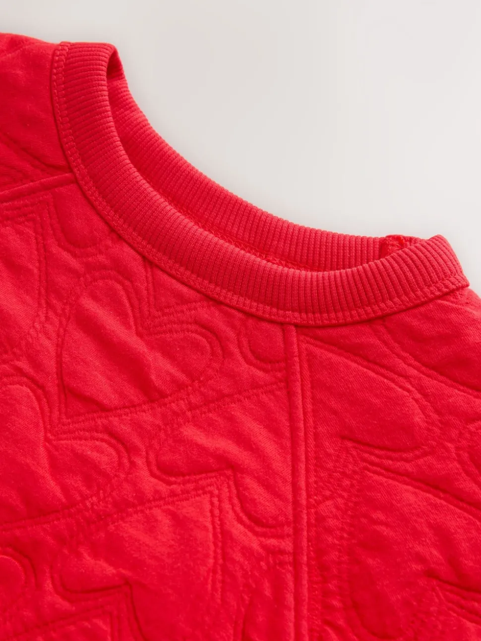 Red Heart Quilted Sweatshirt (3-16yrs)