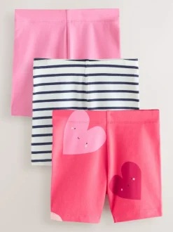Red Hearts Cycle Shorts 3 Pack (3mths-7yrs)