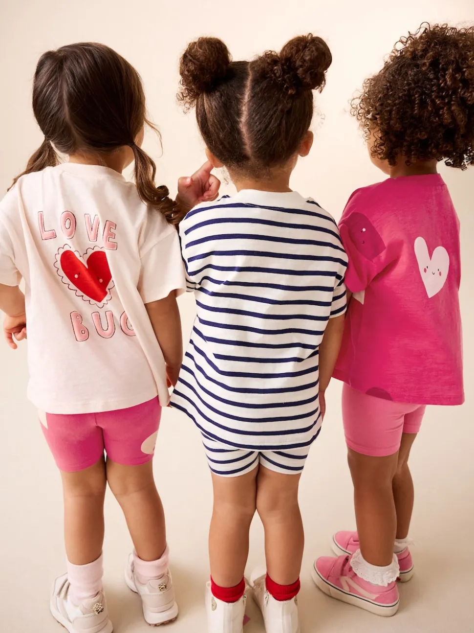 Red Hearts Cycle Shorts 3 Pack (3mths-7yrs)