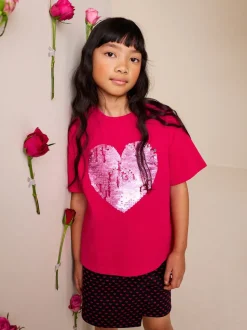 Red Heart Sequin T-Shirt (3-16yrs)