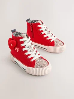 Red Heart Standard Fit (F) High Top Trainers