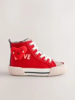 Red Heart Standard Fit (F) High Top Trainers