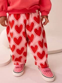 Red Heart Textured Barrel Leg Trousers (3mths-7yrs)