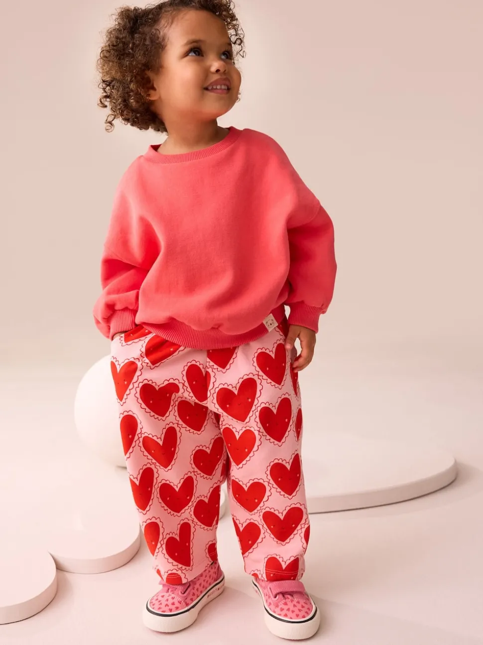 Red Heart Textured Barrel Leg Trousers (3mths-7yrs)