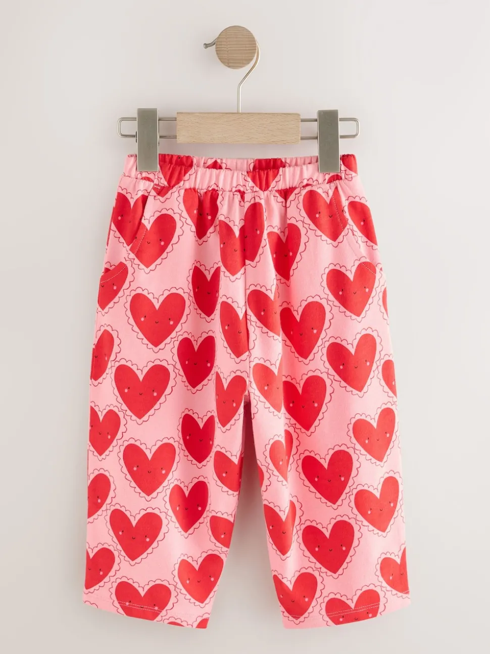 Red Heart Textured Barrel Leg Trousers (3mths-7yrs)