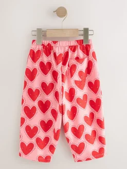 Red Heart Textured Barrel Leg Trousers (3mths-7yrs)
