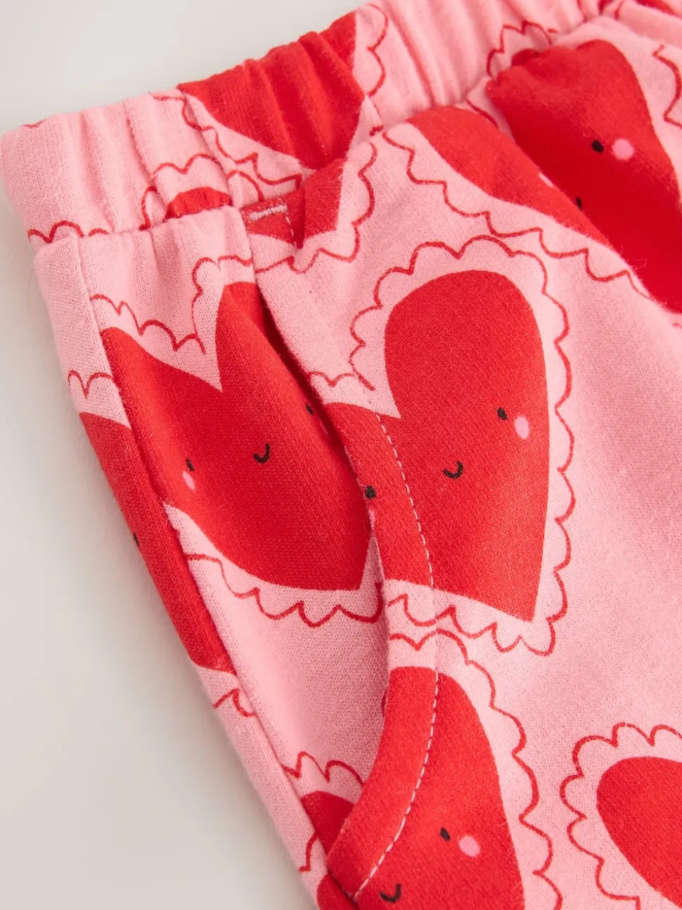 Red Heart Textured Barrel Leg Trousers (3mths-7yrs)