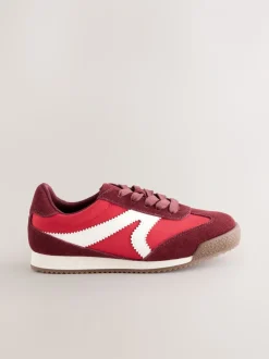 Red Lace Up Trainers