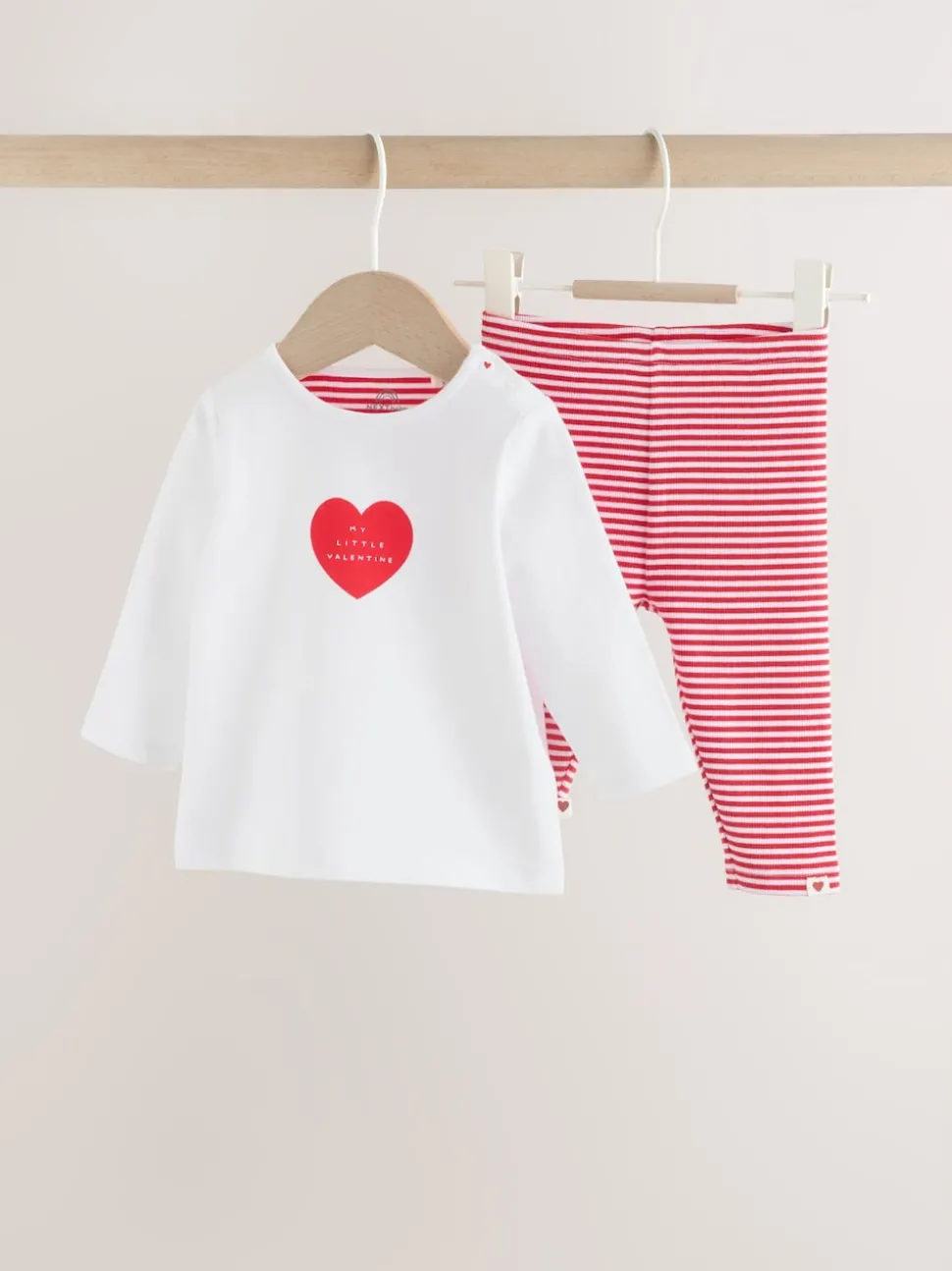 Red Little Valentine T-Shirt and Leggings Baby Set (0mths-2yrs)
