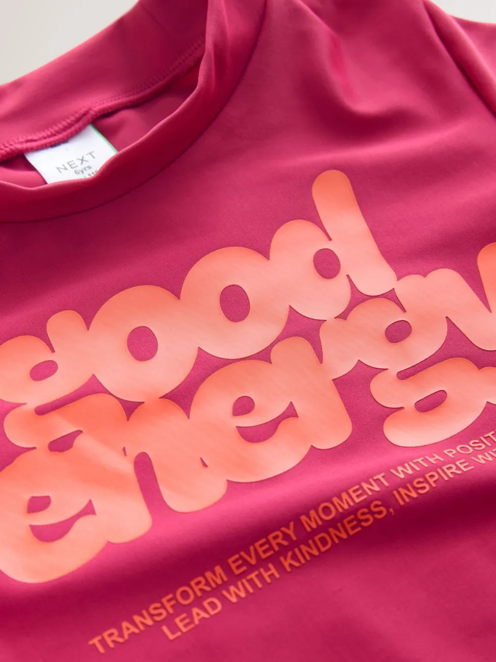 Red/Orange Slogan Long Sleeve Bikini (3-16yrs)