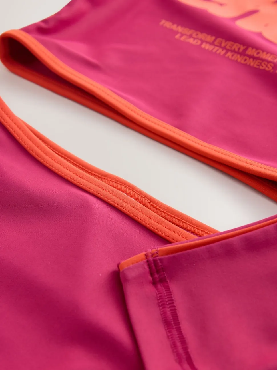 Red/Orange Slogan Long Sleeve Bikini (3-16yrs)