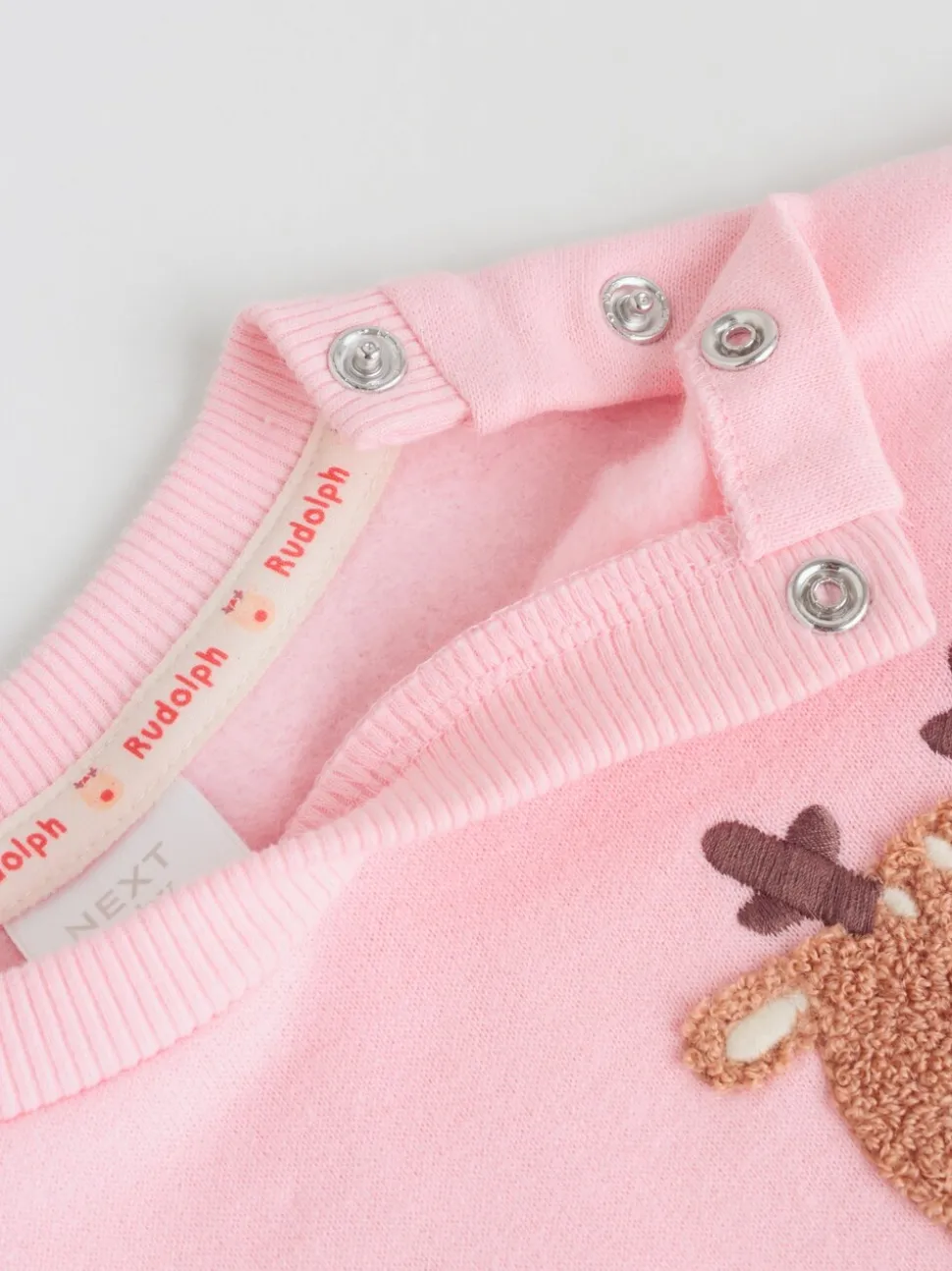 Red/Pink Reindeer Christmas Sweat and Joggers Baby Set (0mths-2yrs)
