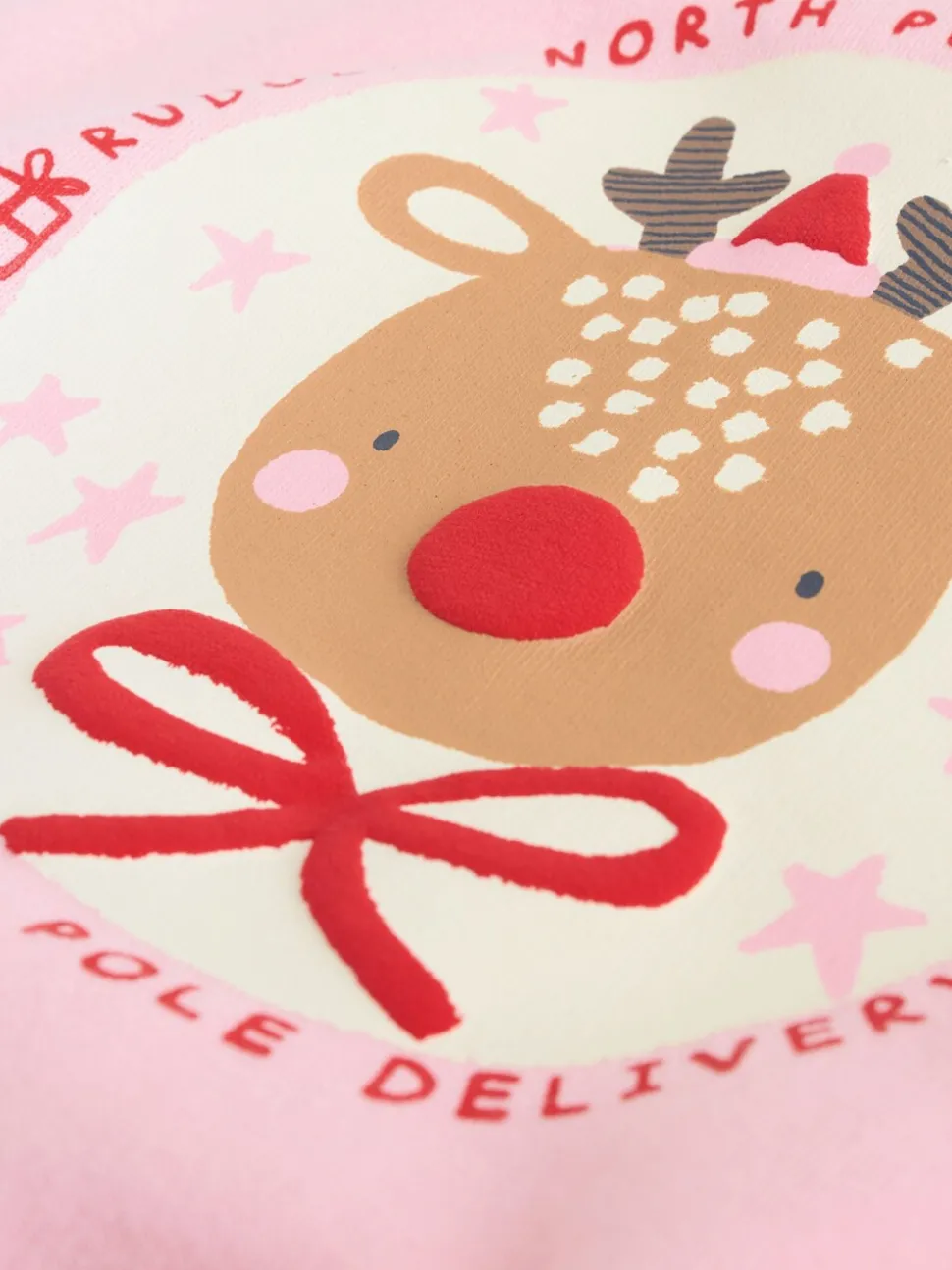 Red/Pink Reindeer Christmas Sweat and Joggers Baby Set (0mths-2yrs)