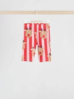 Red/Pink Reindeer Christmas Sweat and Joggers Baby Set (0mths-2yrs)