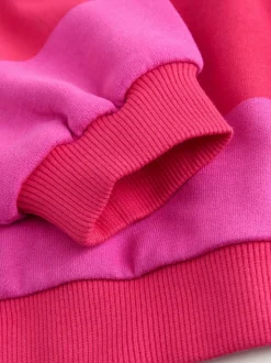 Red/Pink Stripe Crew Neck Sweatshirt (3mths-7yrs)