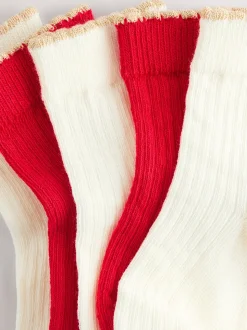 Red Sparkle Christmas Baby Sock 5 Packs (0mths-2yrs)