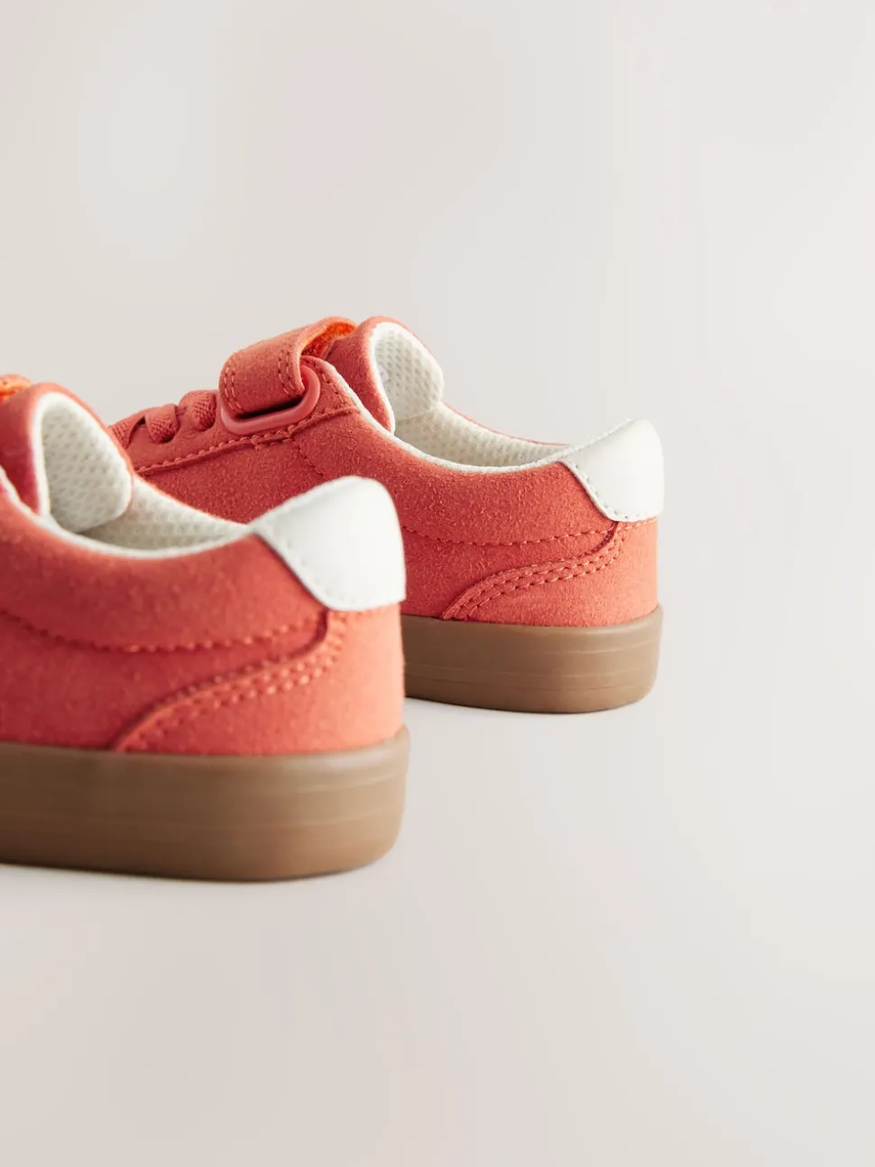 Red Standard Fit (F) Touch Fastening Elastic Lace Trainers