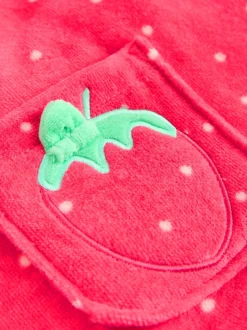 Red Strawberry Towelling Poncho (9mths-10yrs)