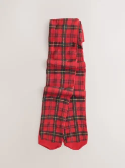 Red Tartan 40 Denier Tights