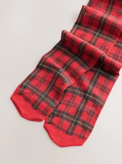 Red Tartan 40 Denier Tights