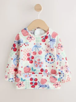 Red Weaning And Feeding Sleeved Bib