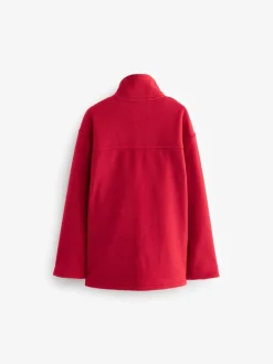 Red Zip-Up Fleece Jacket With Pockets (3-16yrs)