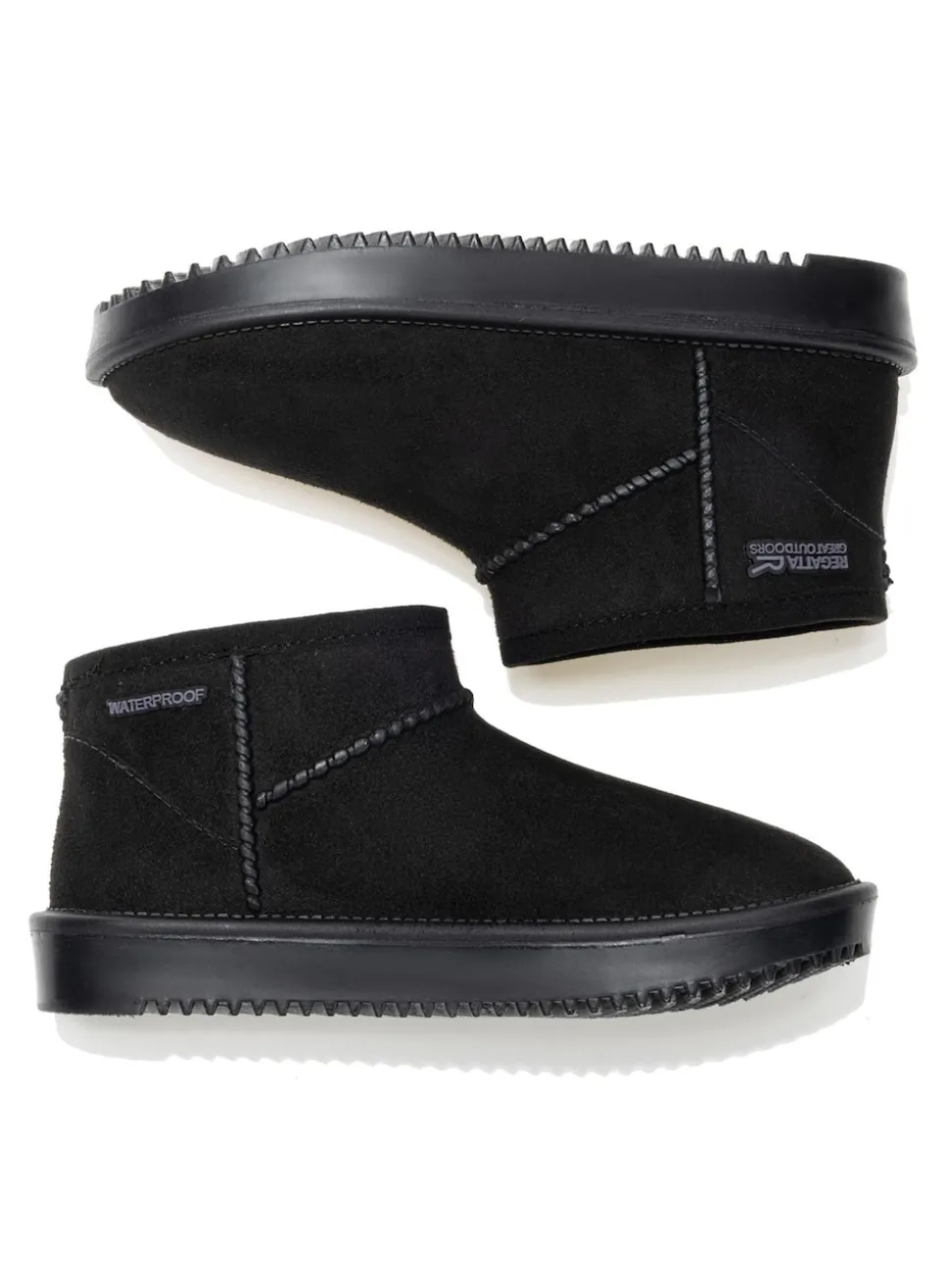 Regatta Black Risley Short Junior Cosy Lined Waterproof Boots