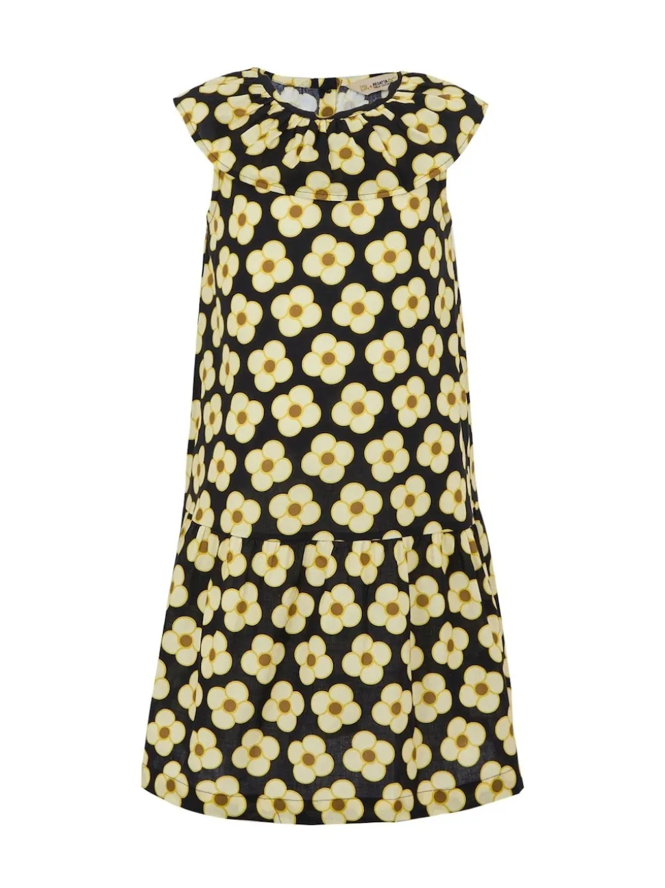 Regatta Black Yellow Girls 100% Cotton Orla Kiely Playsuit