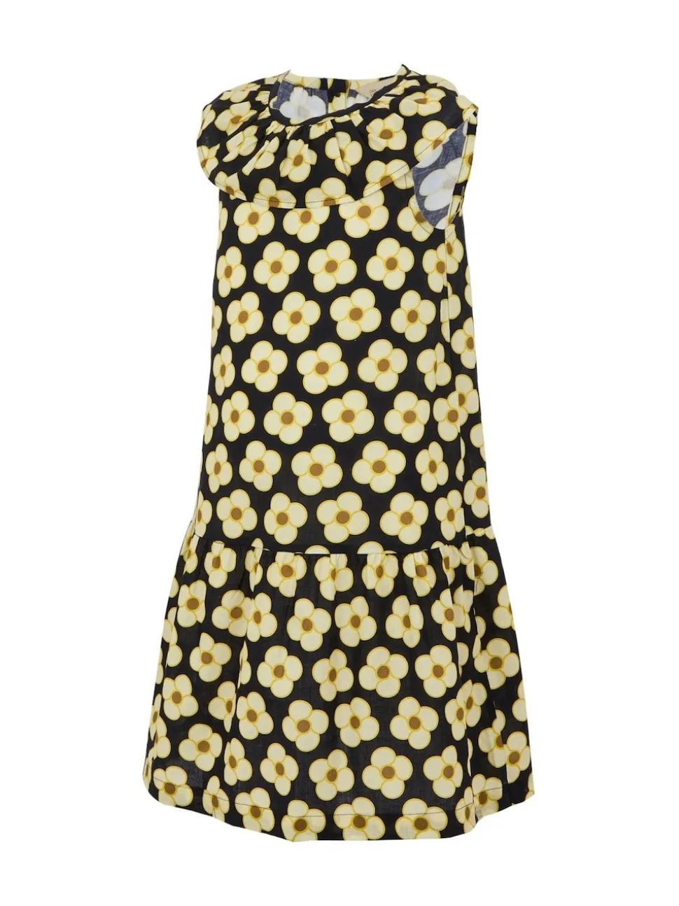 Regatta Black Yellow Girls 100% Cotton Orla Kiely Playsuit