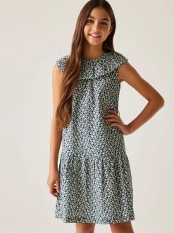 Regatta Blue Girls 100% Cotton Orla Kiely Playsuit
