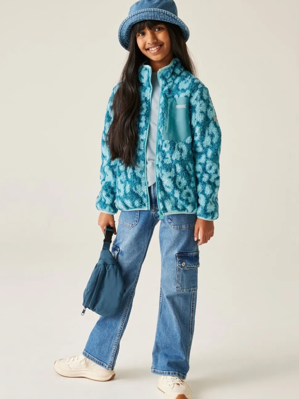 Regatta Blue Junior Frankie Warm Full Zip Fleece