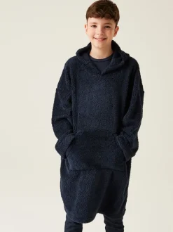 Regatta Blue Kids Cosy Borg Fleece Poncho