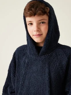 Regatta Blue Kids Cosy Borg Fleece Poncho