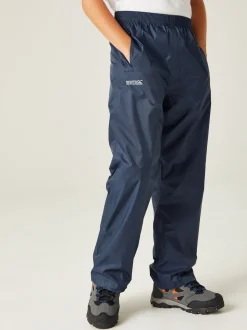 Regatta Blue Kids Pack It Waterproof Overtrousers