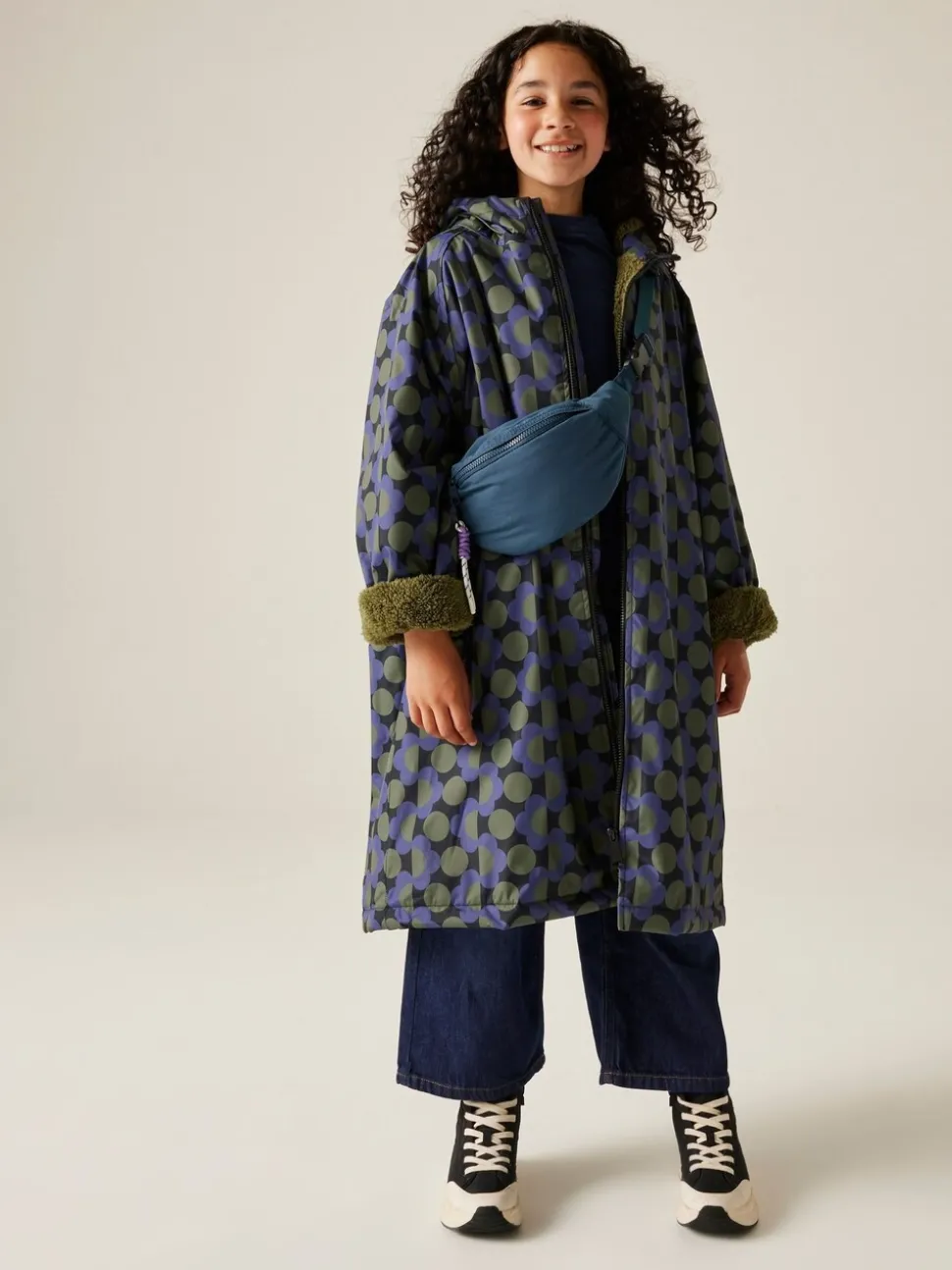Regatta Blue Orla Girls Waterproof Robe