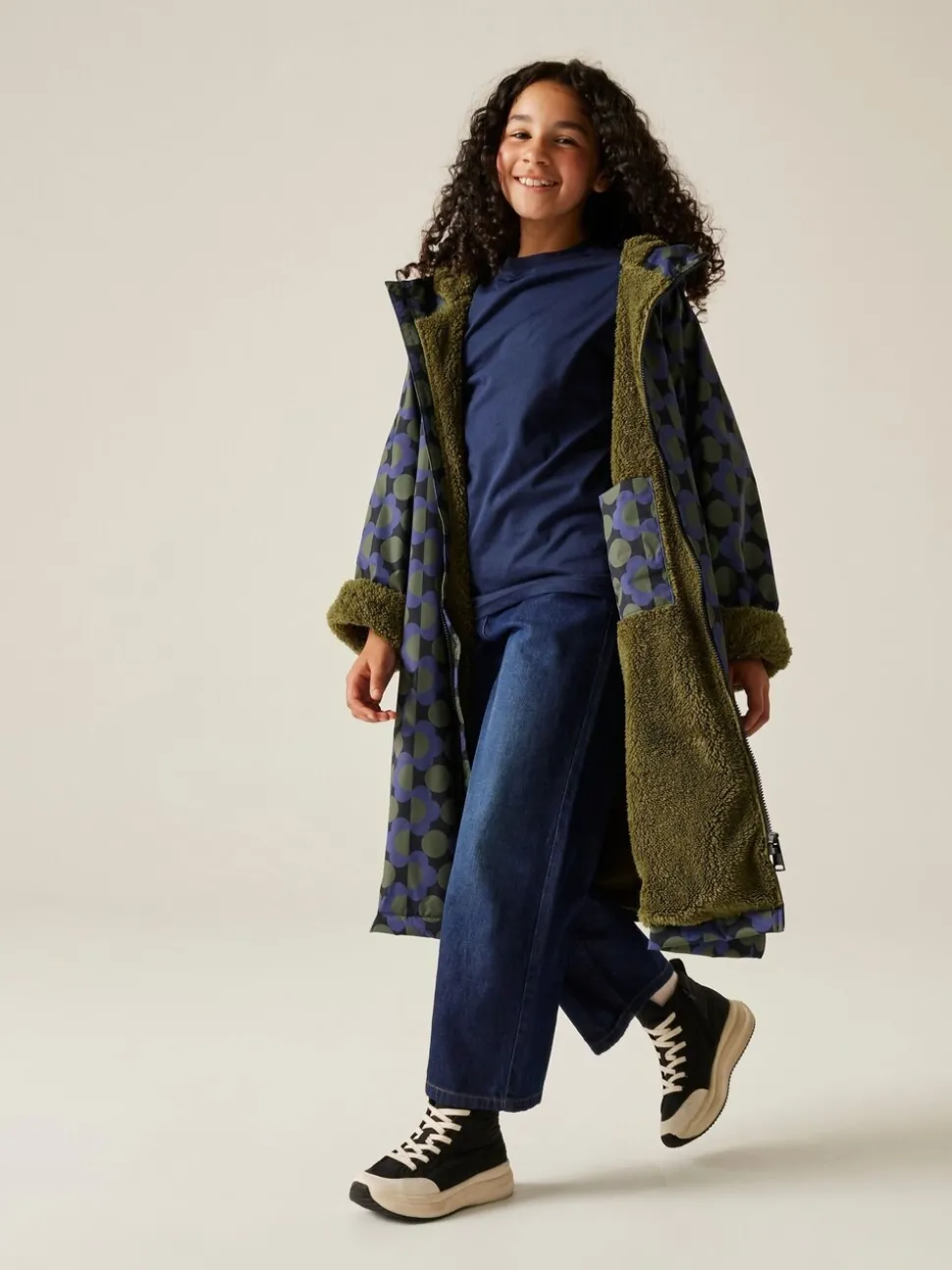 Regatta Blue Orla Girls Waterproof Robe