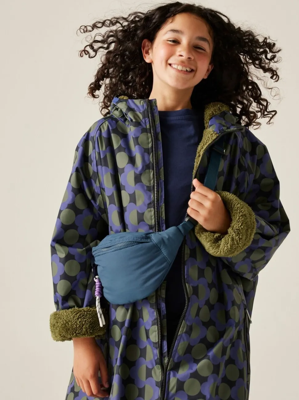 Regatta Blue Orla Girls Waterproof Robe