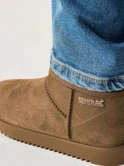Regatta Brown Risley Short Junior Cosy Lined Waterproof Boots