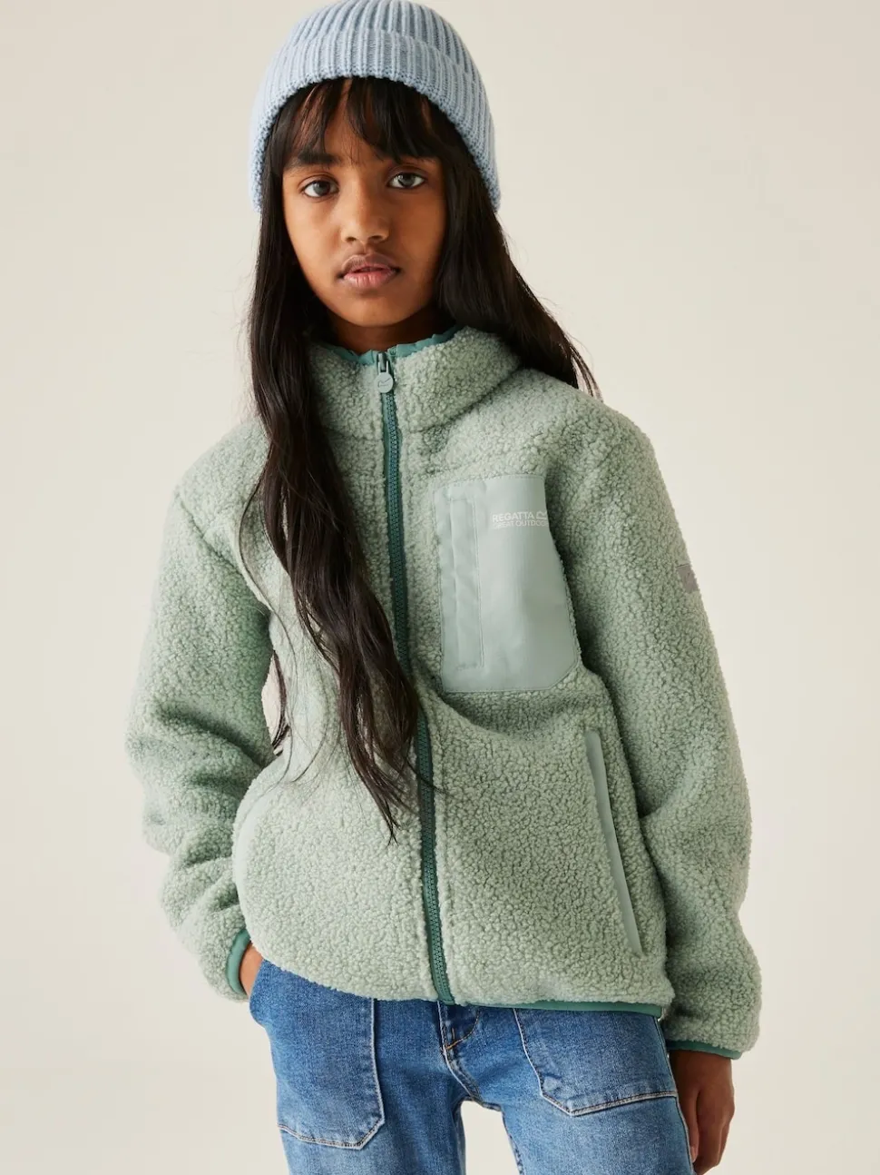 Regatta Green Junior Frankie Warm Full Zip Fleece