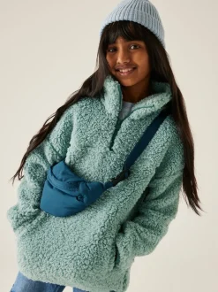 Regatta Green Kaliza Half Zip Fleece Funnel Neck