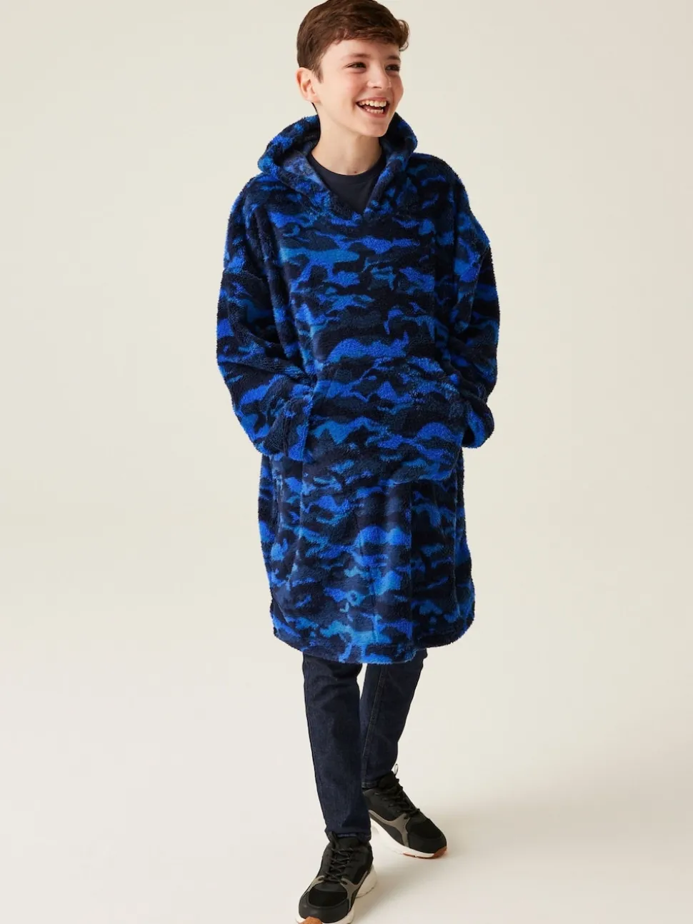 Regatta Green Kids Cosy Borg Fleece Poncho